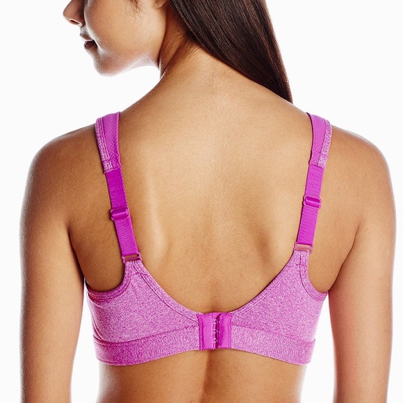 5 NEW Sports Bras Size 2X / 38 DD Heather Magenta - Picture 2 of 8